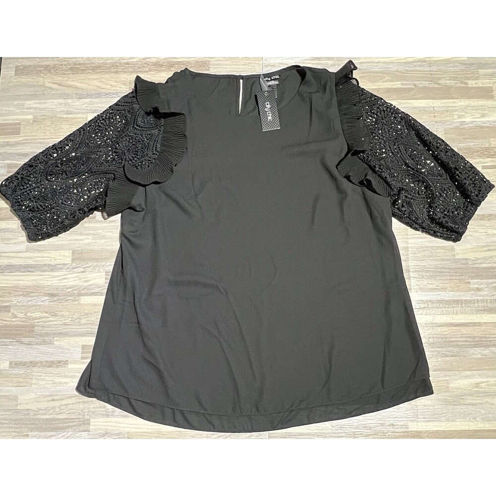 NWT City Chic Lace Breeze Top Black Women’s Plus Size 20 (Large)